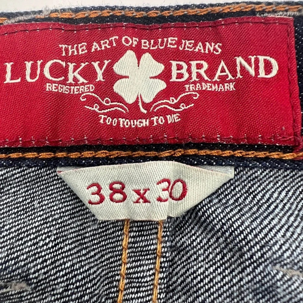 Lucky Brand Jeans 221 Original‎ Straight Size 38 x 30 Dark Wash Button Fly